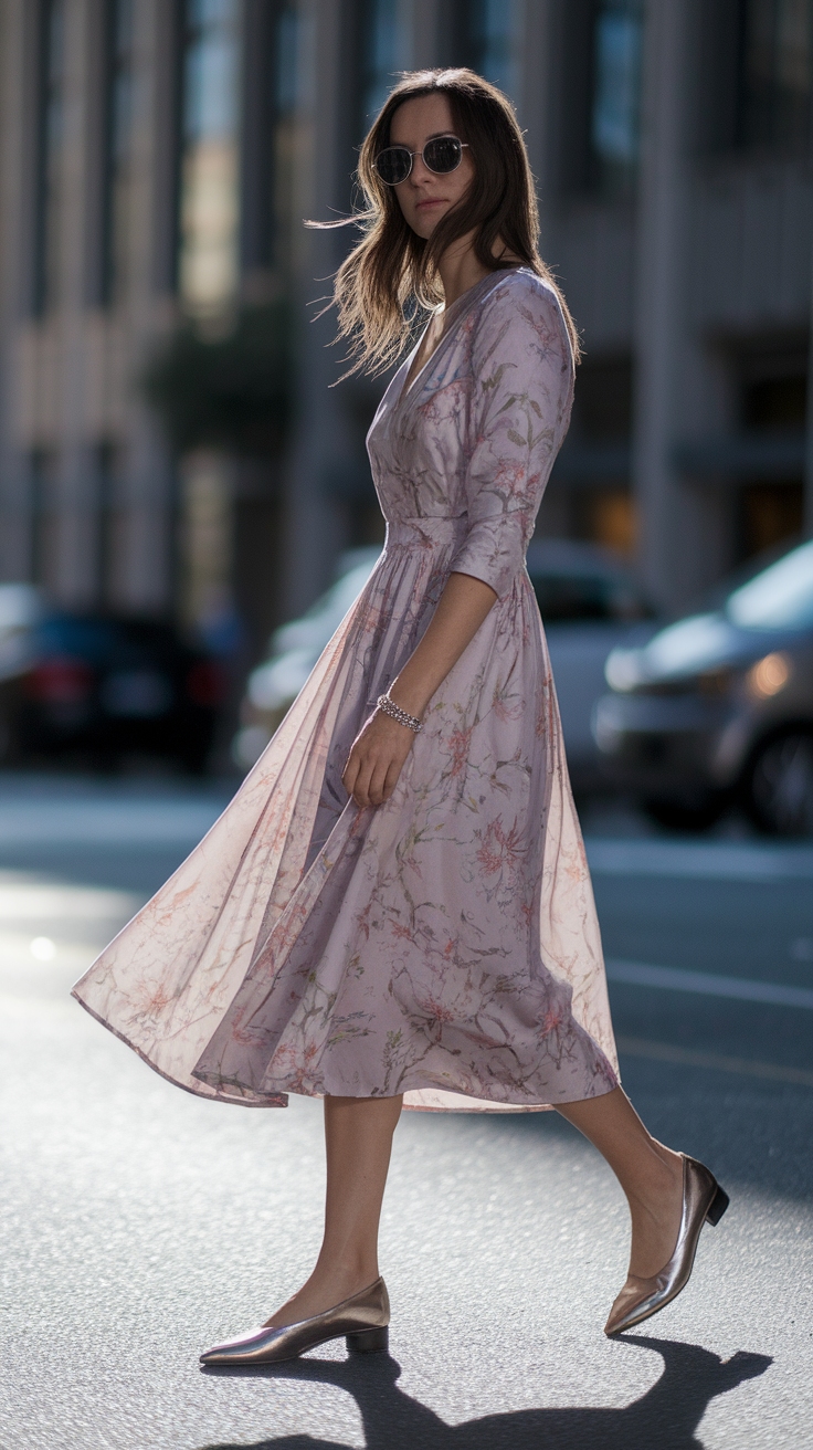 Choosing the Perfect Metallic Flats Outfit for Any Occasion outfit idea