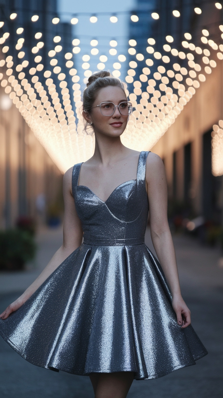 Choosing the Right Metallic Hoco Dress for You outfit idea
