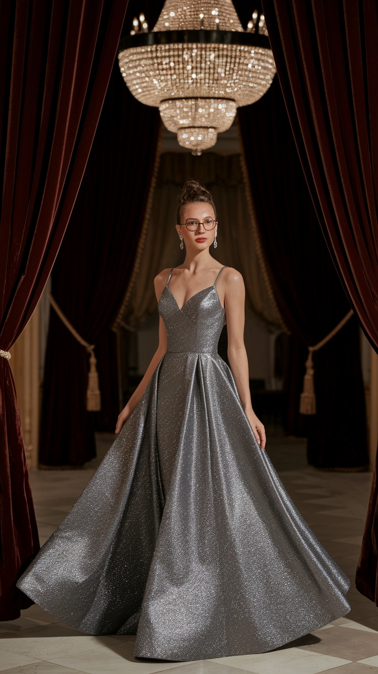 Metallic Prom Dresses: Shine Bright on Your Special Night outfit idea