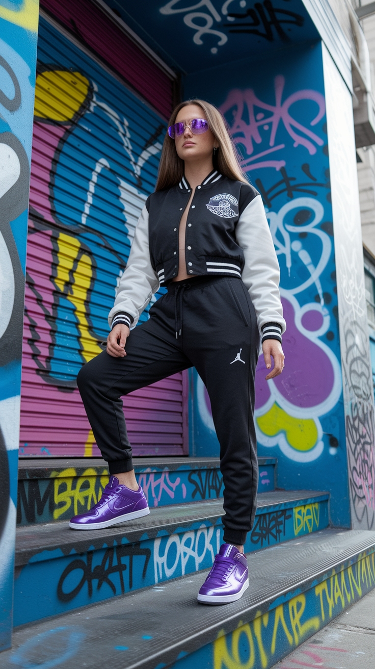 How to Style Metallic Purple Jordan 4s Outfit Effortlessly outfit idea
