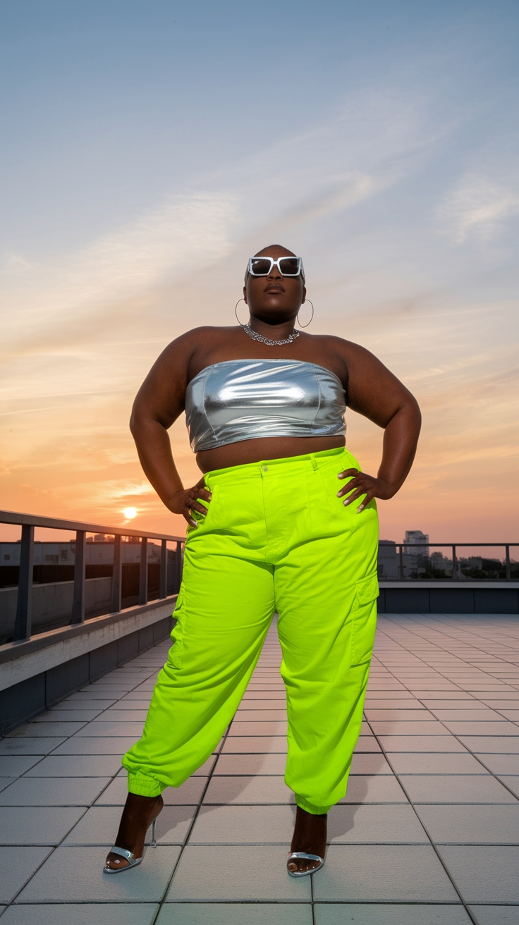 Metallic Top Outfit Black Women: Fashion Forward Choices outfit idea