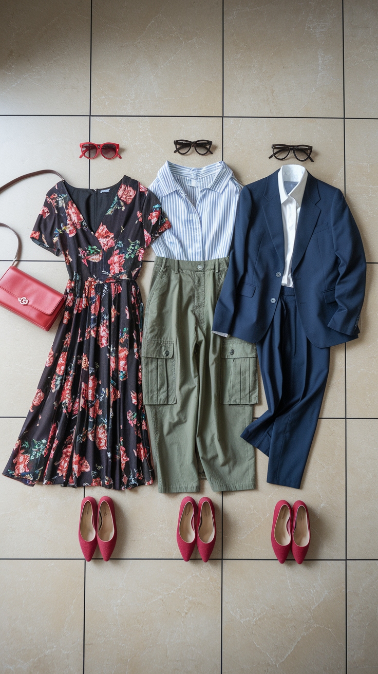 Outfit Ideas with Red Shoes for Bold Statements outfit idea