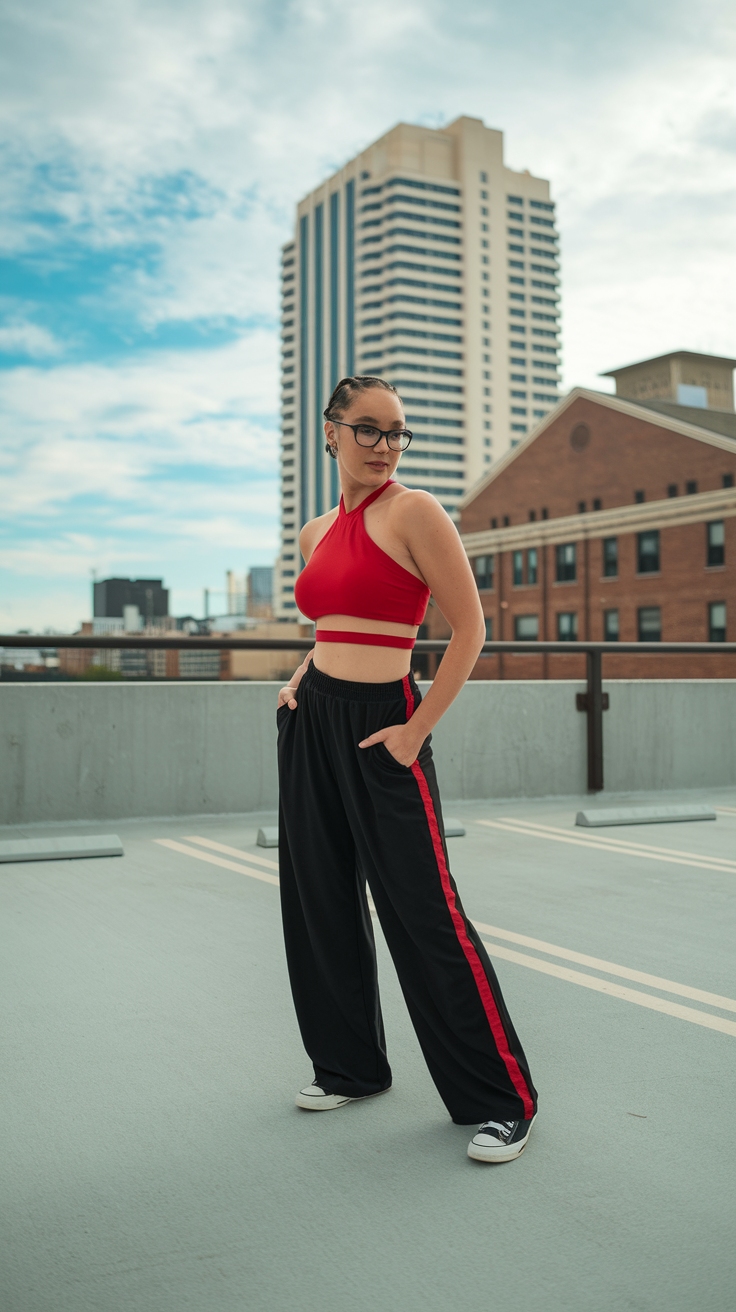 Red and Black Pants Outfit: Chic and Comfortable outfit idea