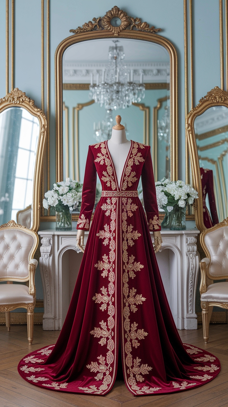 Red and Gold Dress: Radiate Glamour at Any Event outfit idea