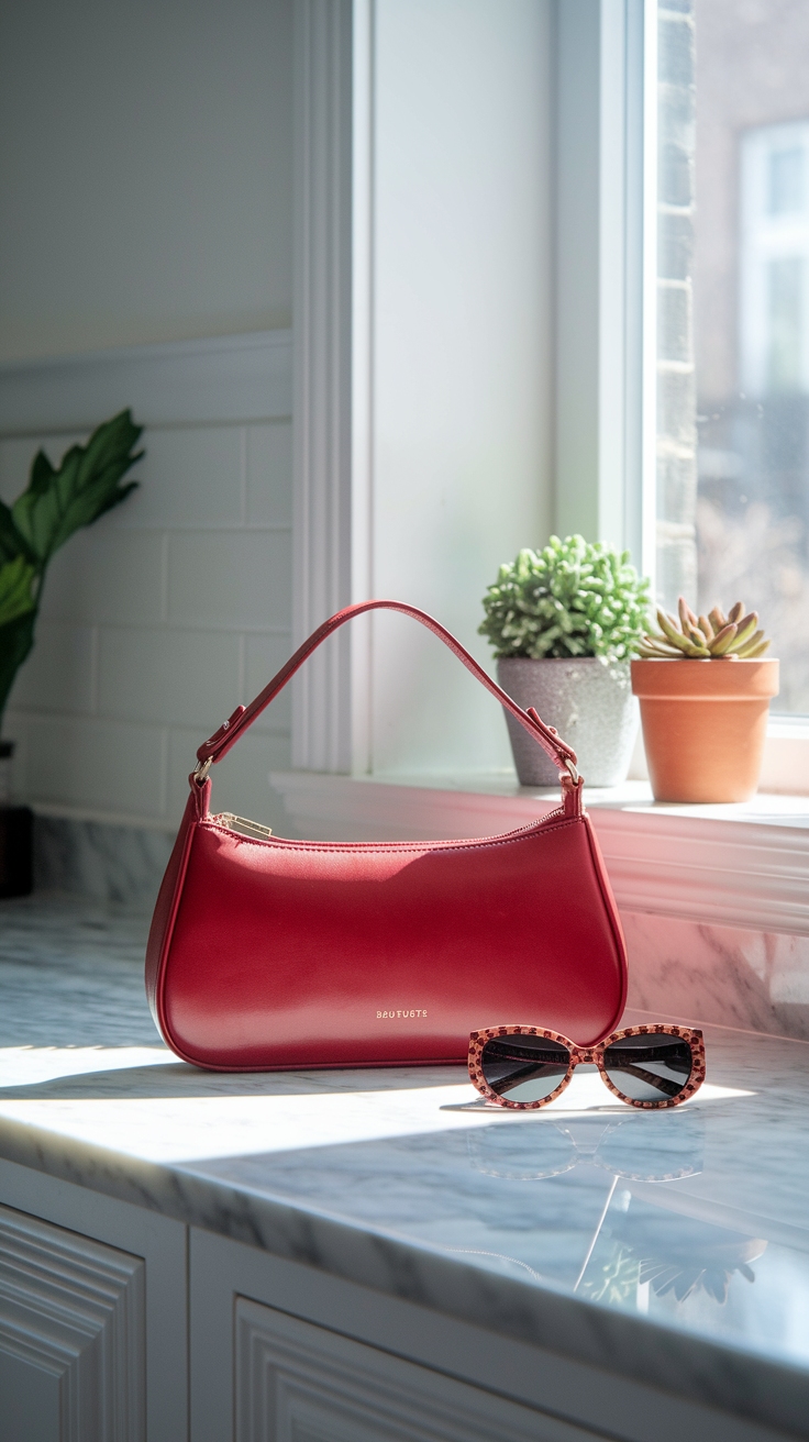 Styling Tips for Your Red Baguette Bag outfit idea