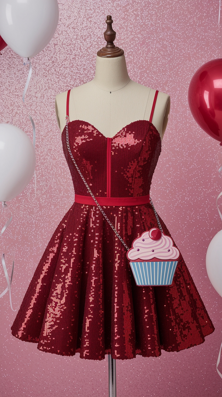 Make a Statement with a Stunning Red Birthday Dress outfit idea