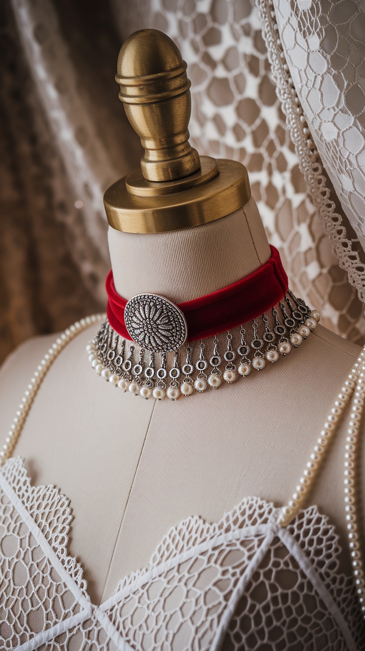 Red Choker Necklace: A Must-Have Fashion Statement outfit idea