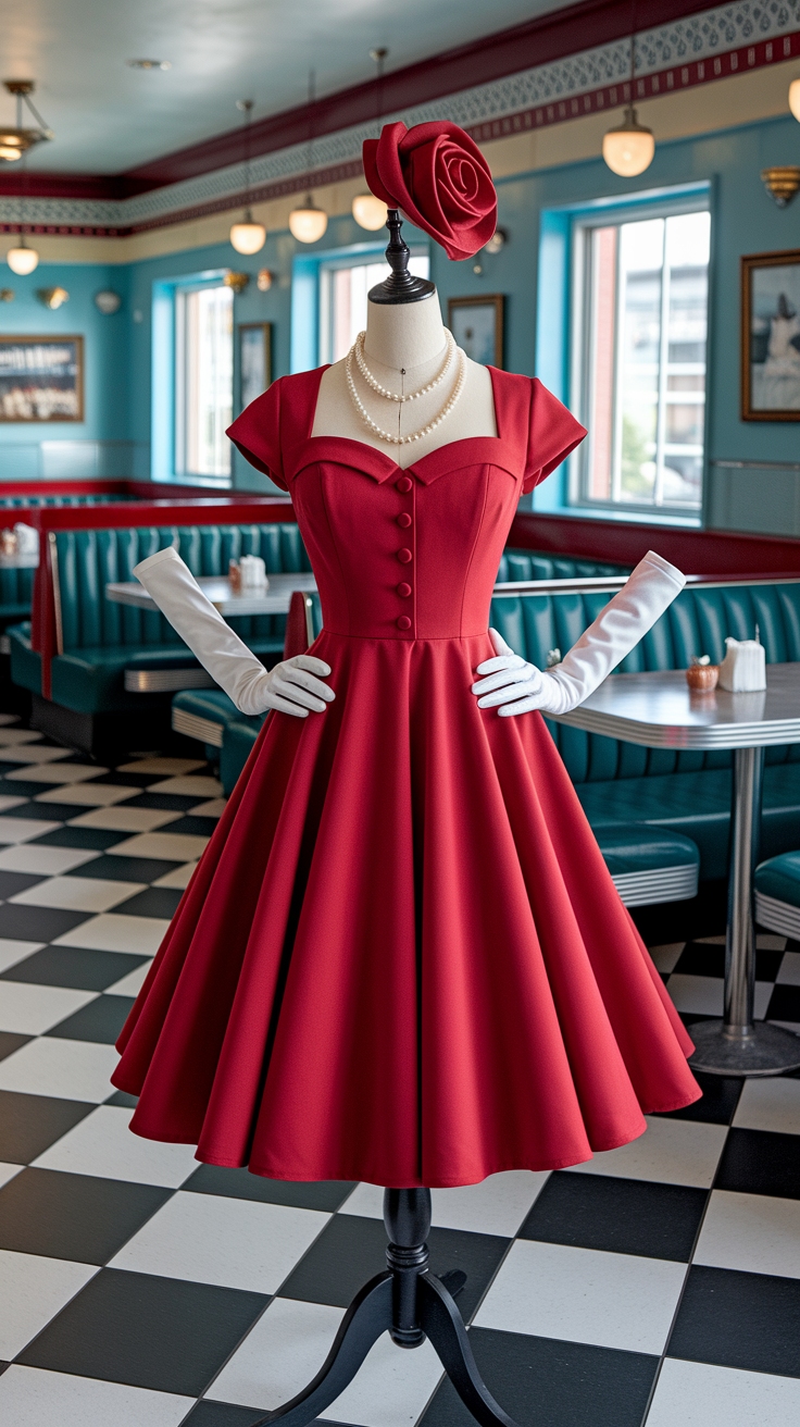 Timeless Appeal of the Red Classic Dress for Every Wardrobe outfit idea