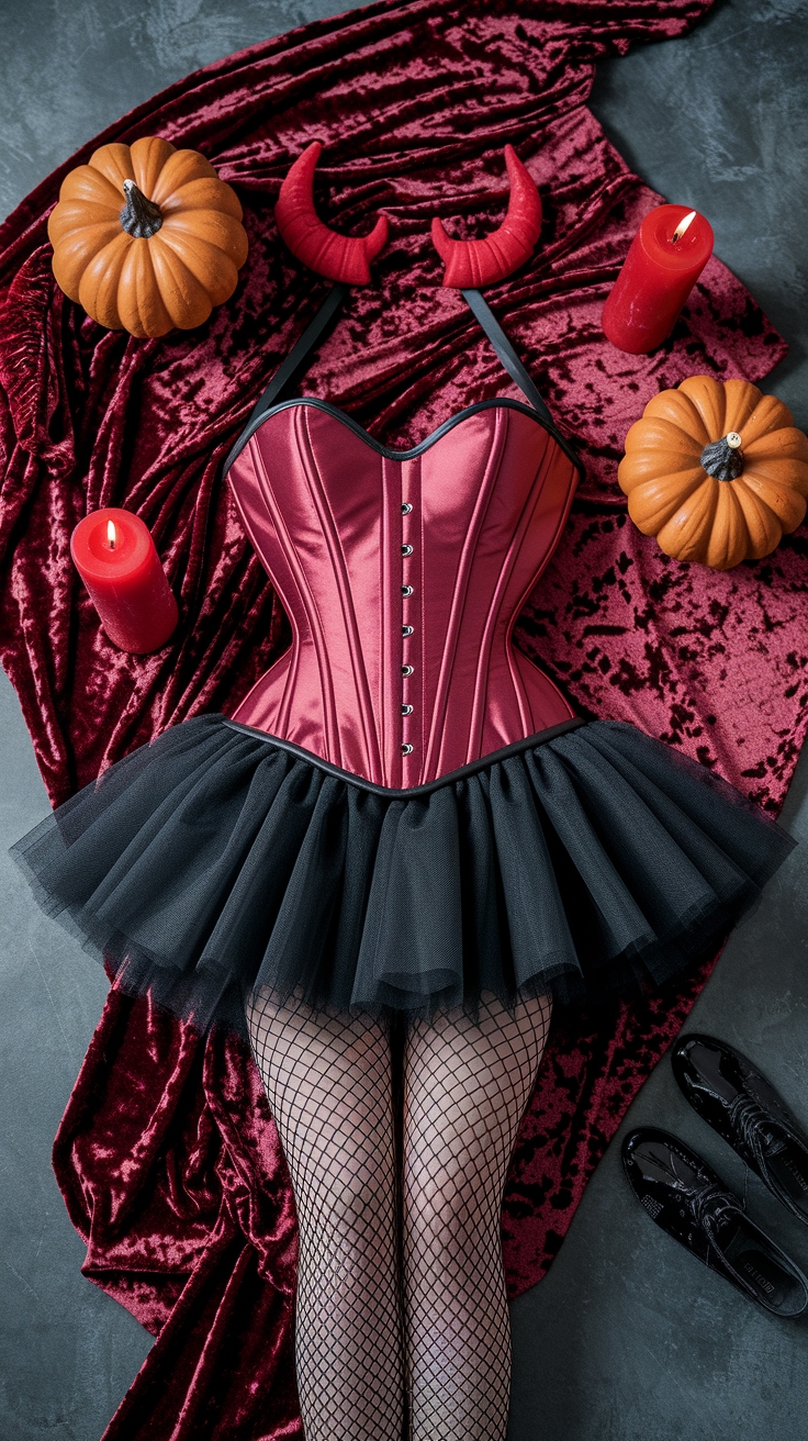 Creative Red Corset Outfit Halloween Ideas outfit idea