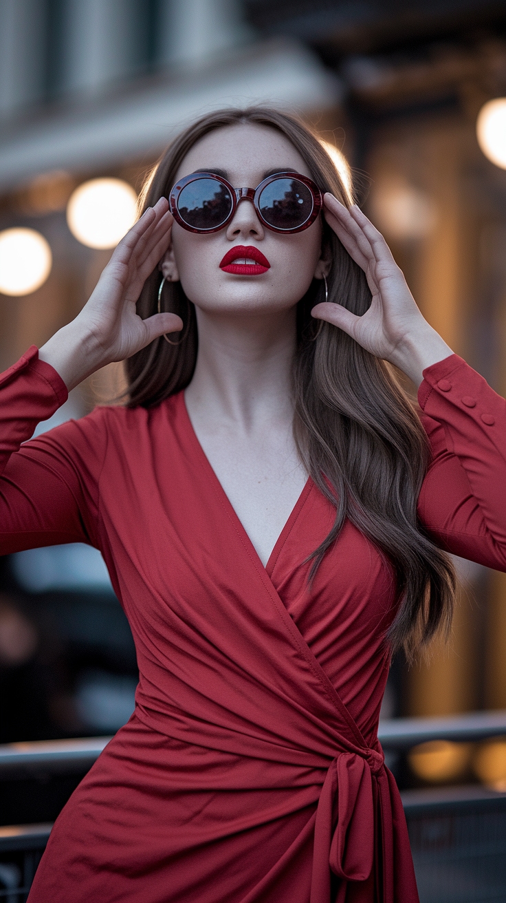 Red Dress and Red Lipstick: The Ultimate Power Combo outfit idea