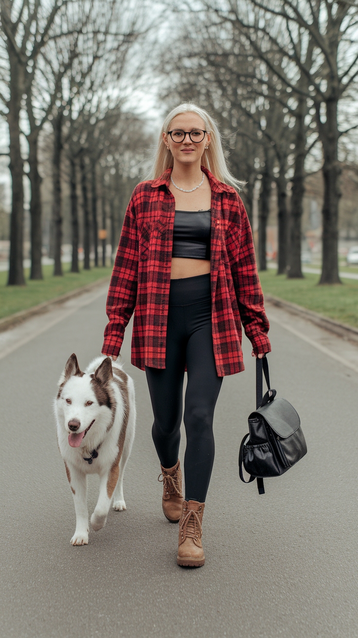 Red Flannel Shirt Outfit Women: Style Tips and Ideas outfit idea