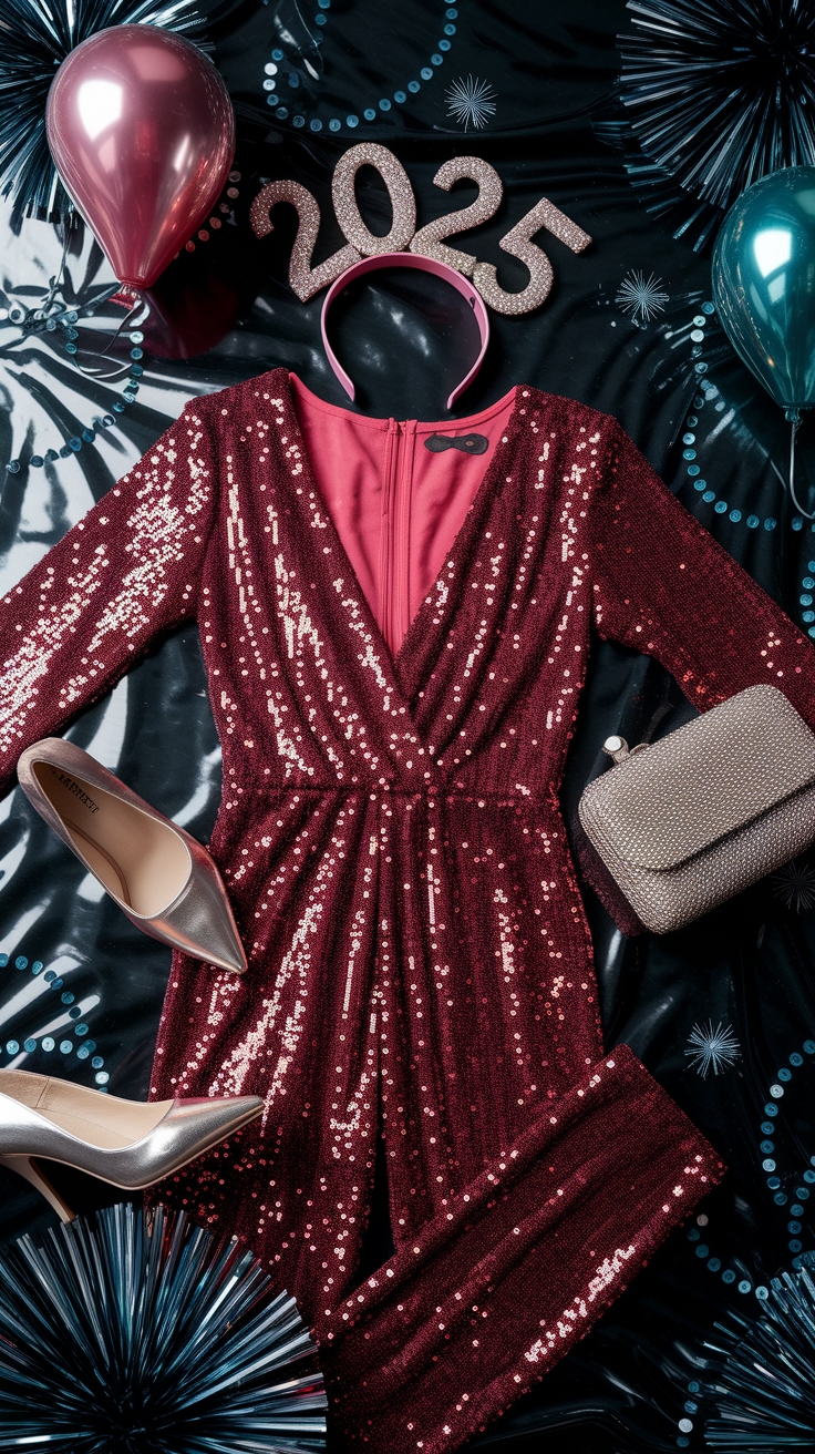 Glam Up with a Metallic NYE Outfit This Year outfit idea