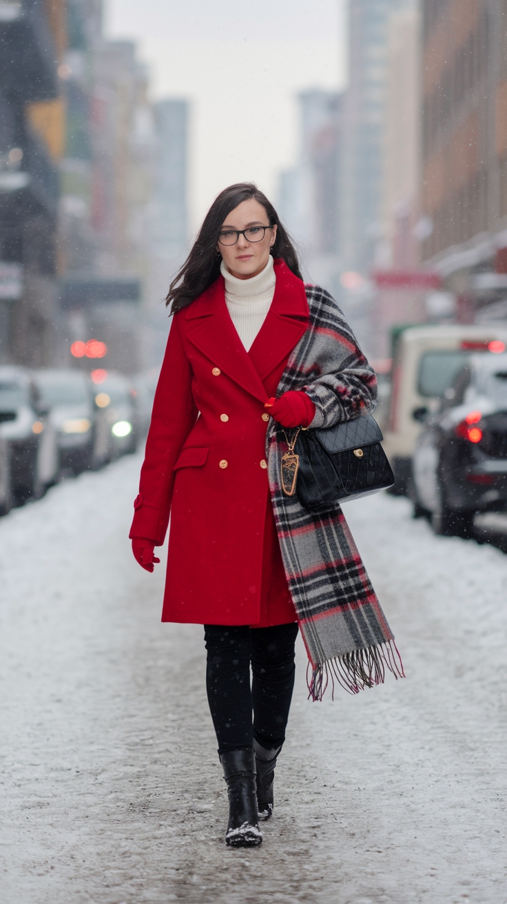 Elevate Your Look with a Red Pea Coat Outfit Ideas outfit idea