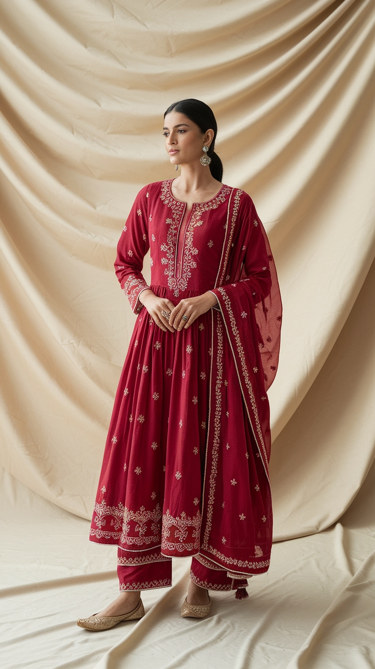 Traditional Red Punjabi Suit Patiala for Every Occasion outfit idea