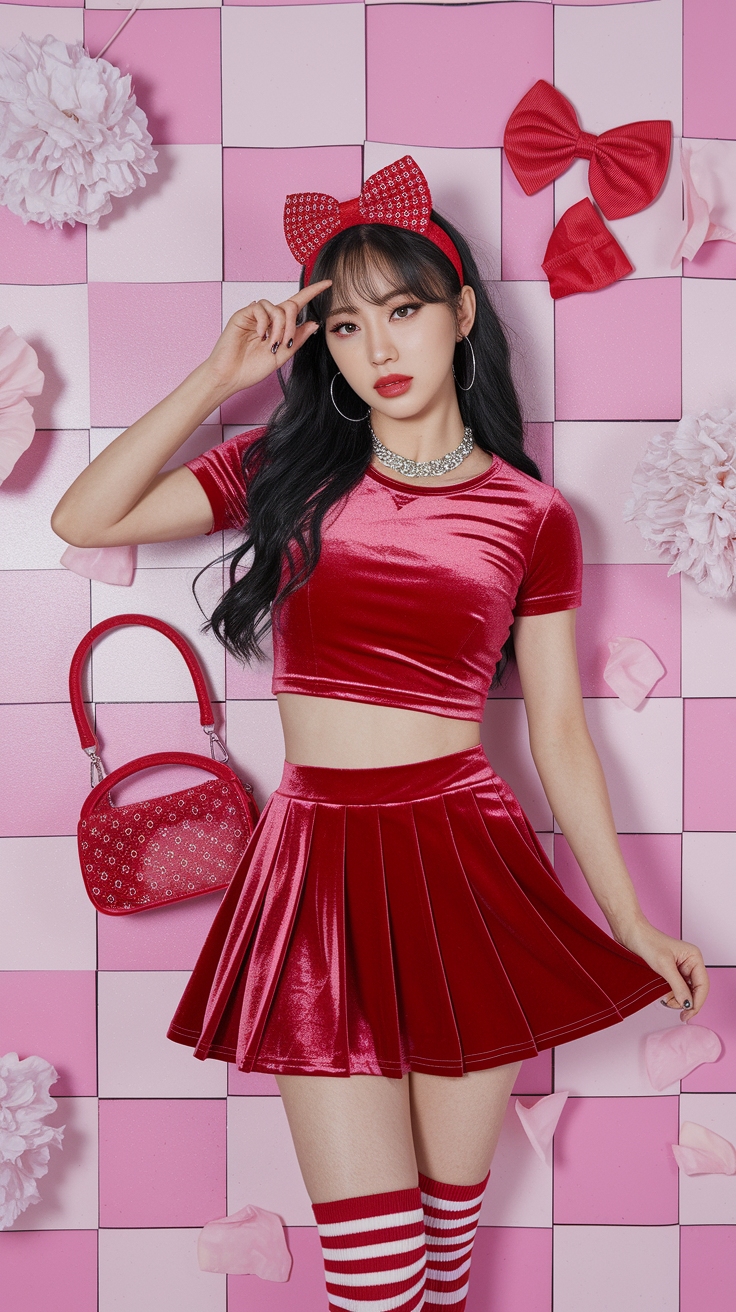 Embrace the Fun of a Red Velvet Red Flavor Outfit outfit idea