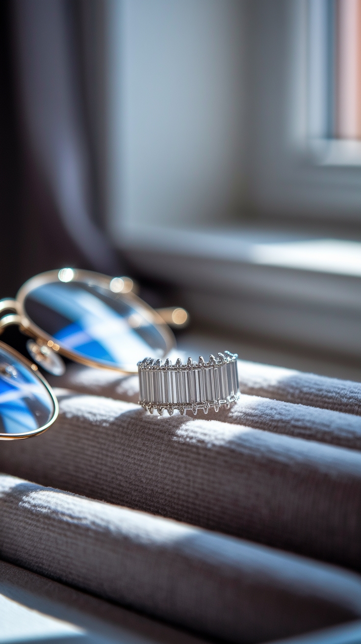 Glam Up with a Silver Baguette Ring This Season outfit idea