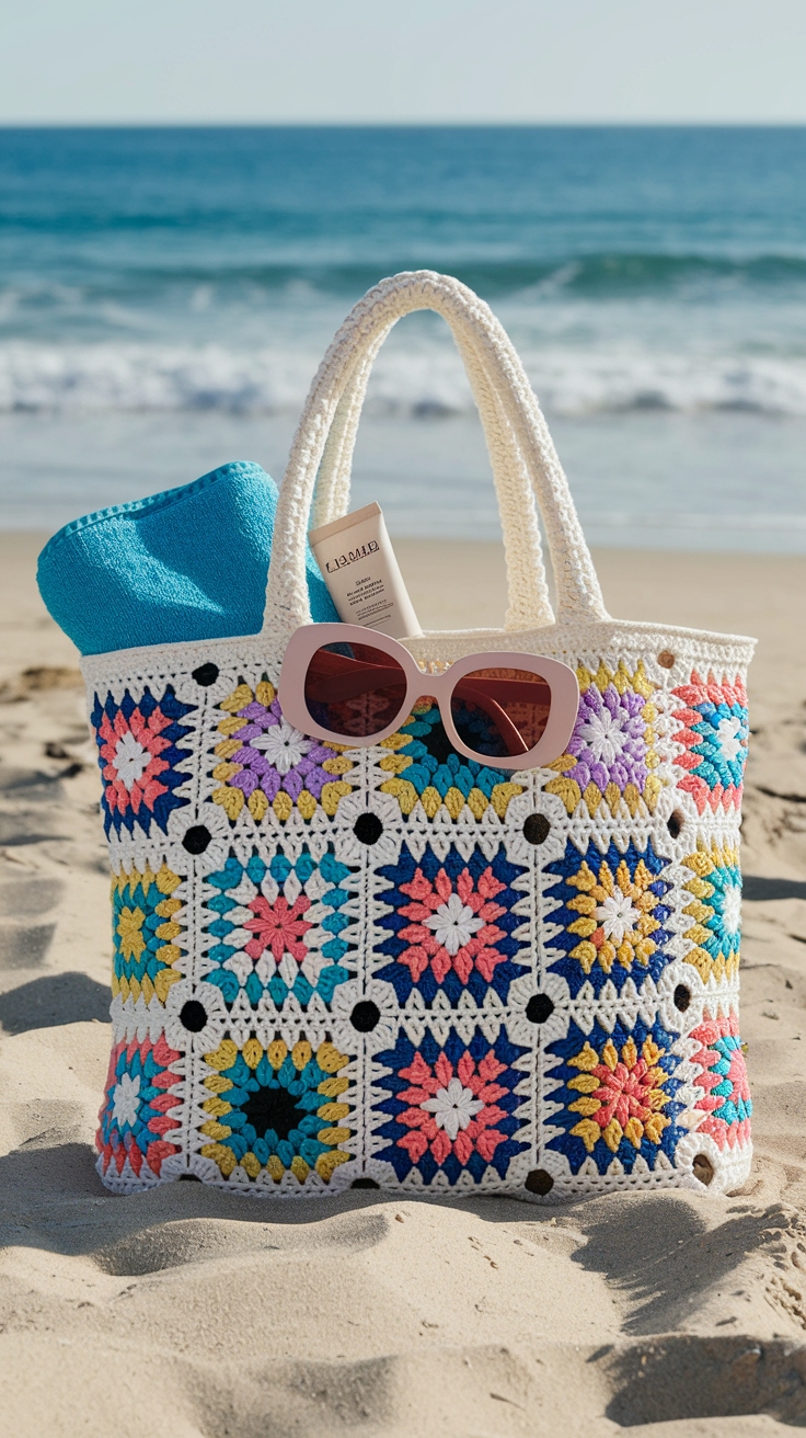 Tote Bag Crochet Granny Squares: Vintage Charm Reimagined outfit idea