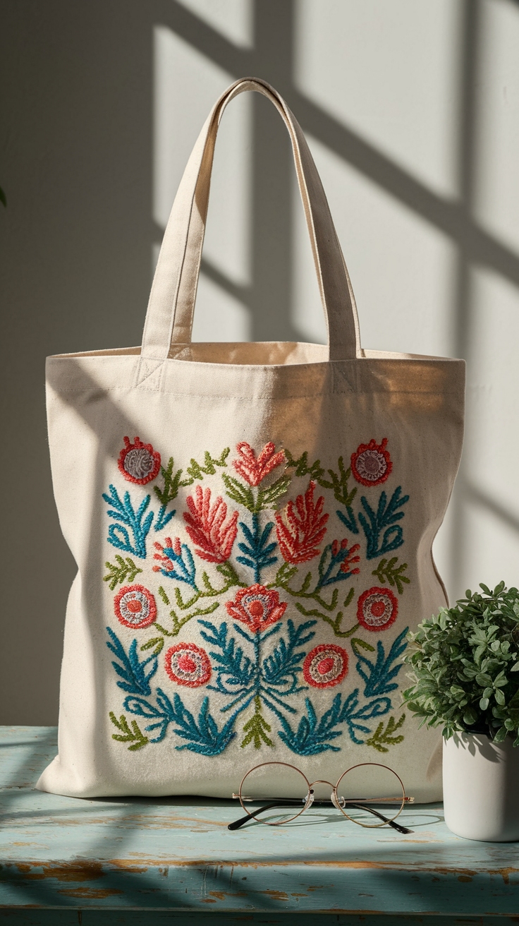 Creative Tote Bag Embroidery Design Inspirations outfit idea