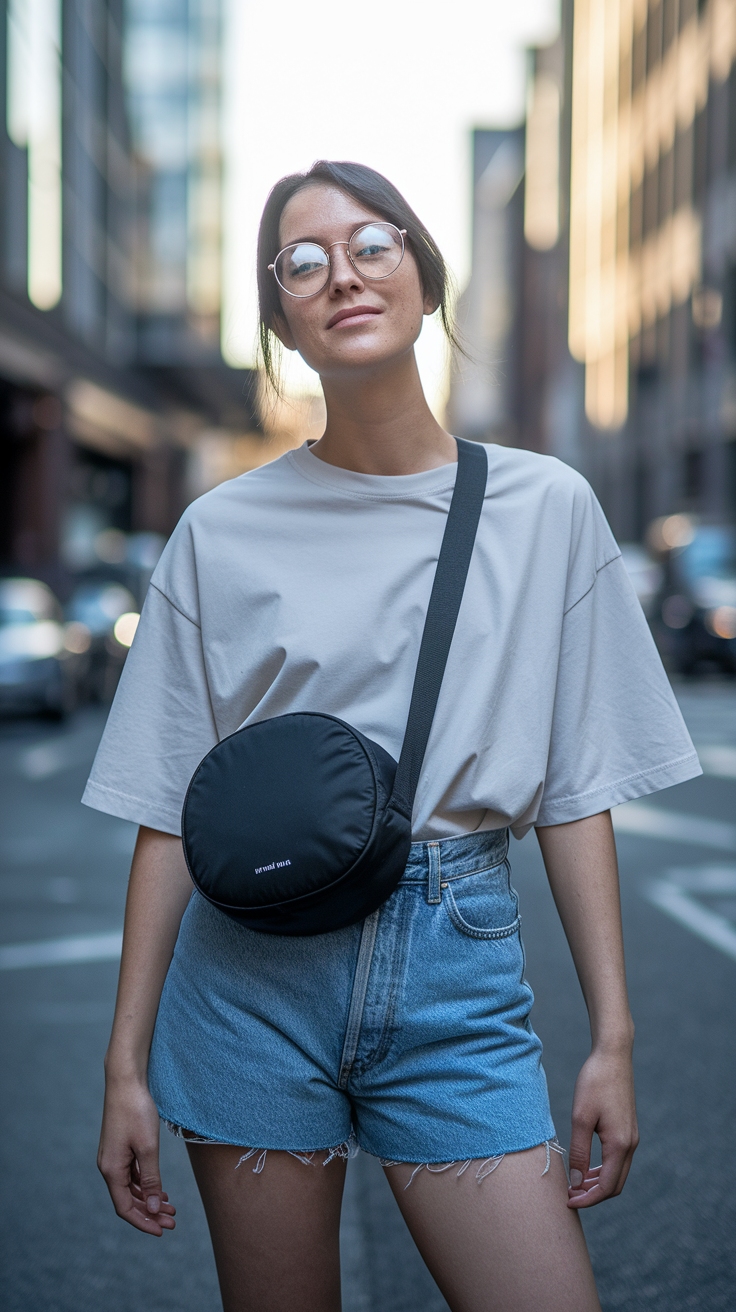 Uniqlo Round Mini Shoulder Bag: Perfect for Chic Outings outfit idea