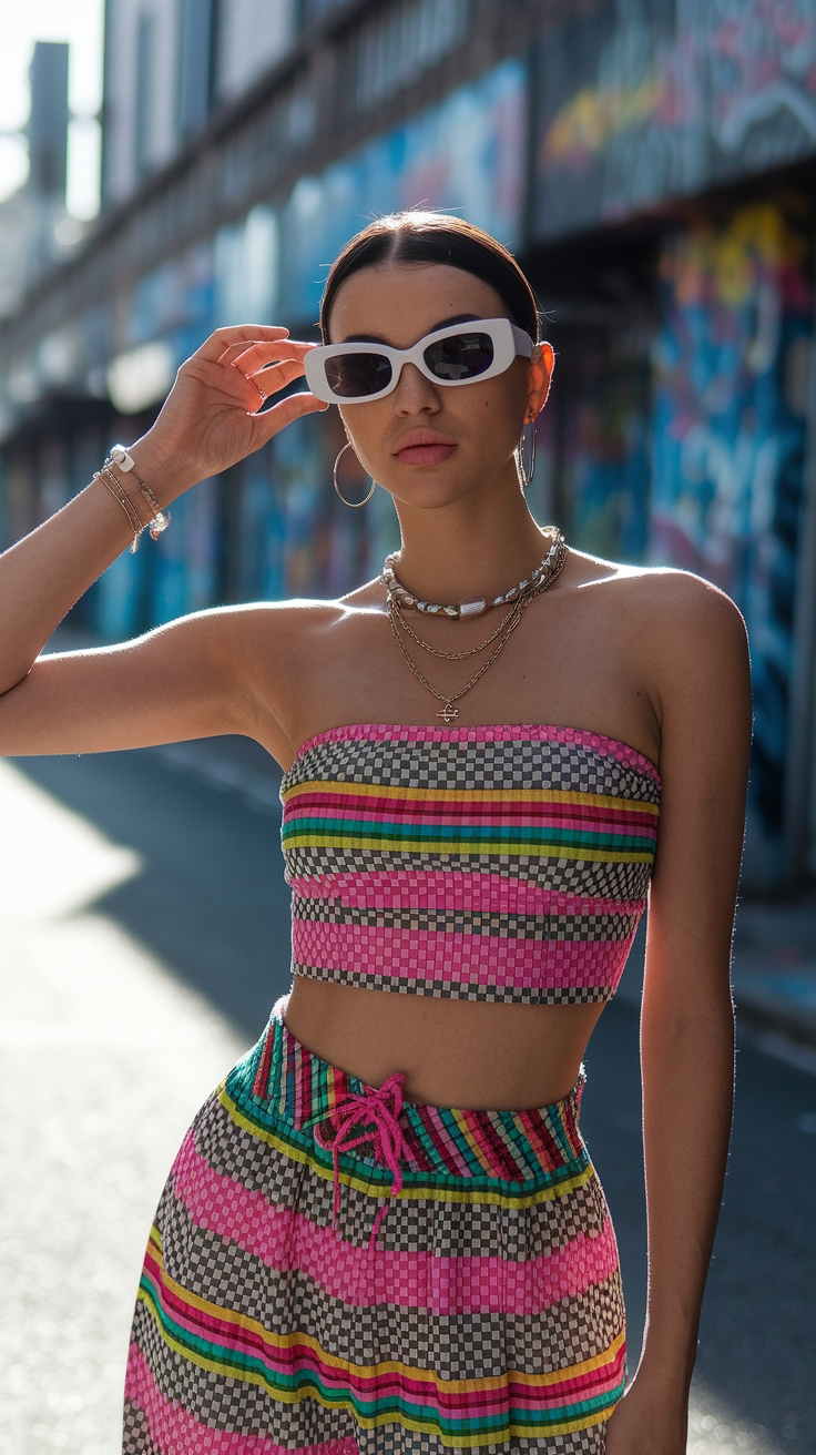 Trendy Y2K Tube Top Styles for Summer Fun outfit idea