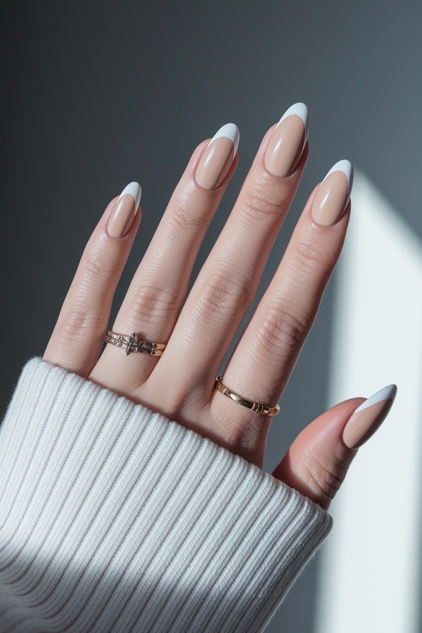 Chic Styles for Almond French Tip Nails Short outfit idea