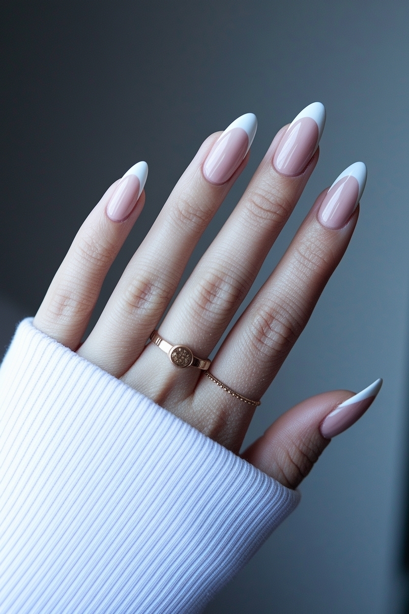 Almond Nails French Tip Design: Elegance at Your Fingertips outfit idea