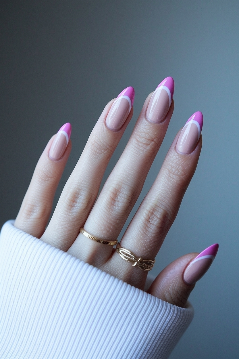 Almond Nails Pink French Tip: Elegance Redefined outfit idea