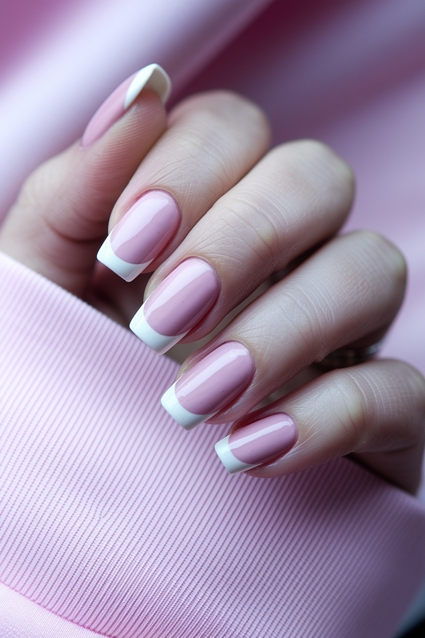 How to Style Baby Pink Nails French Tip for a Chic Look outfit idea