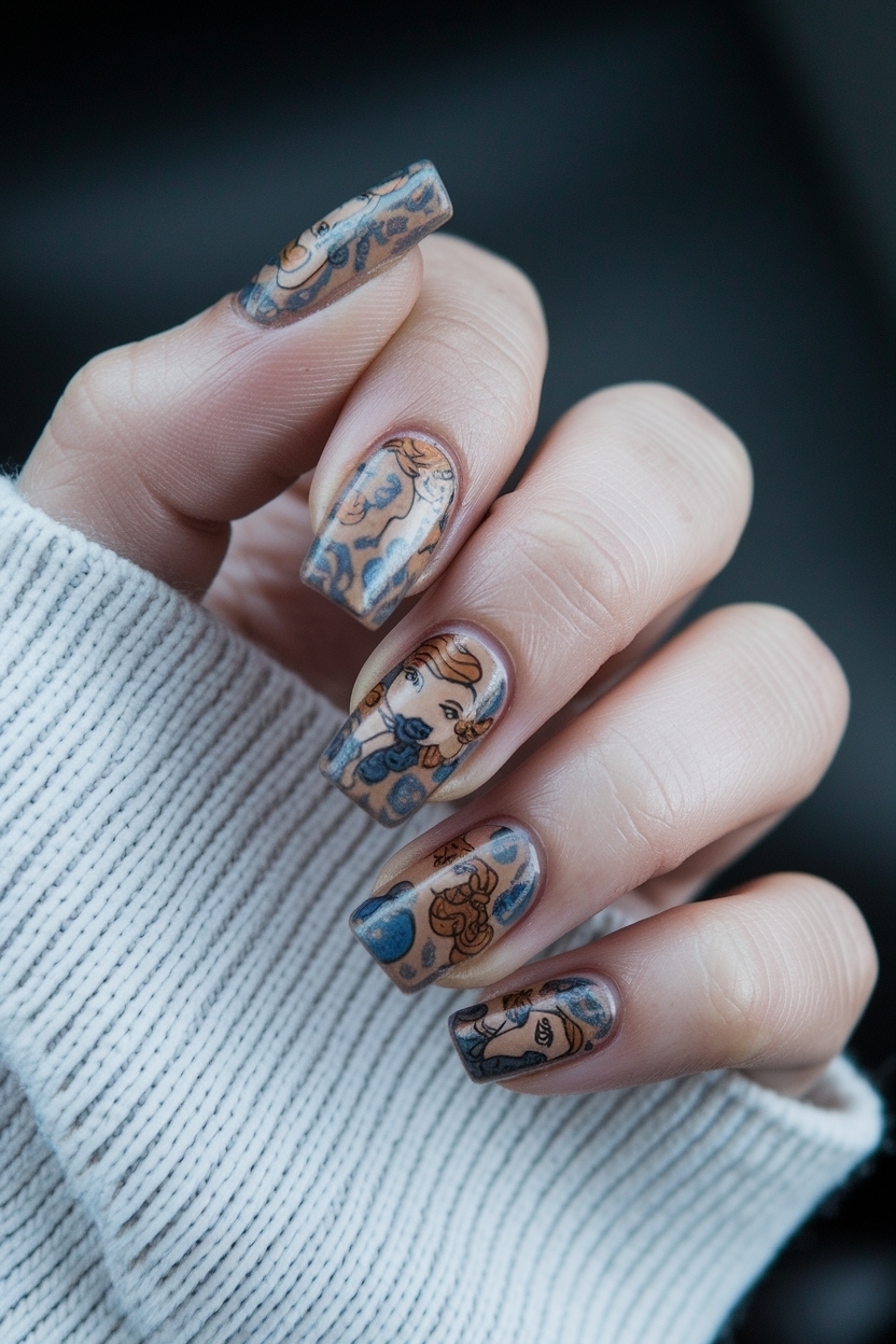 Beauty and the Beast Nails: Enchanting Designs to Try outfit idea