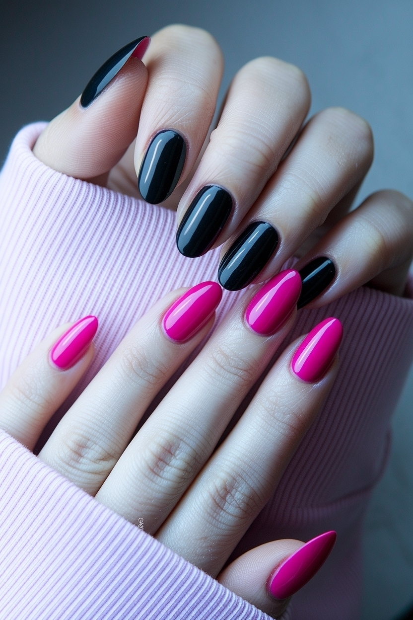 Black and Hot Pink Nails: The Ultimate Trend Guide outfit idea