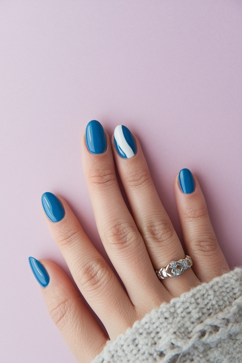 Blue and White Nails Simple: Effortless Beachy Vibes outfit idea