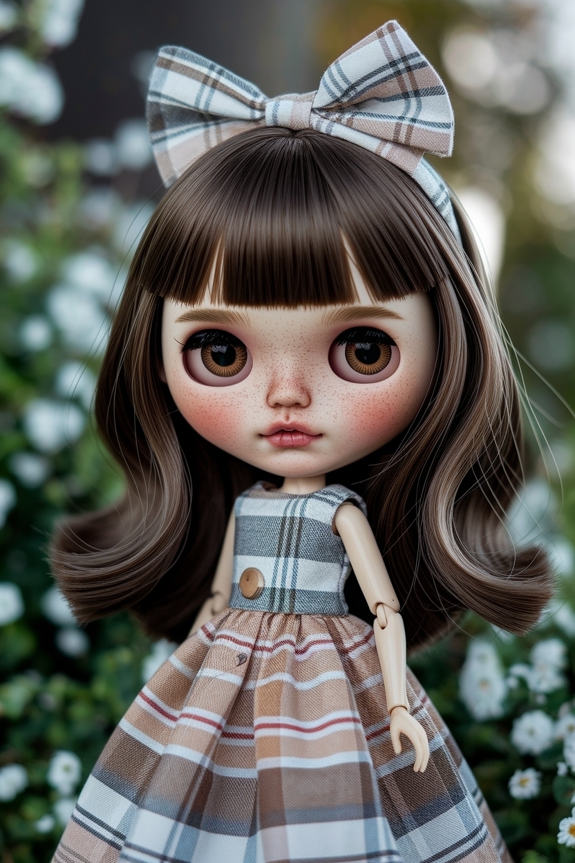 Blythe Doll Brown Hair Brown Eyes No Bangs Fashion Tips outfit idea