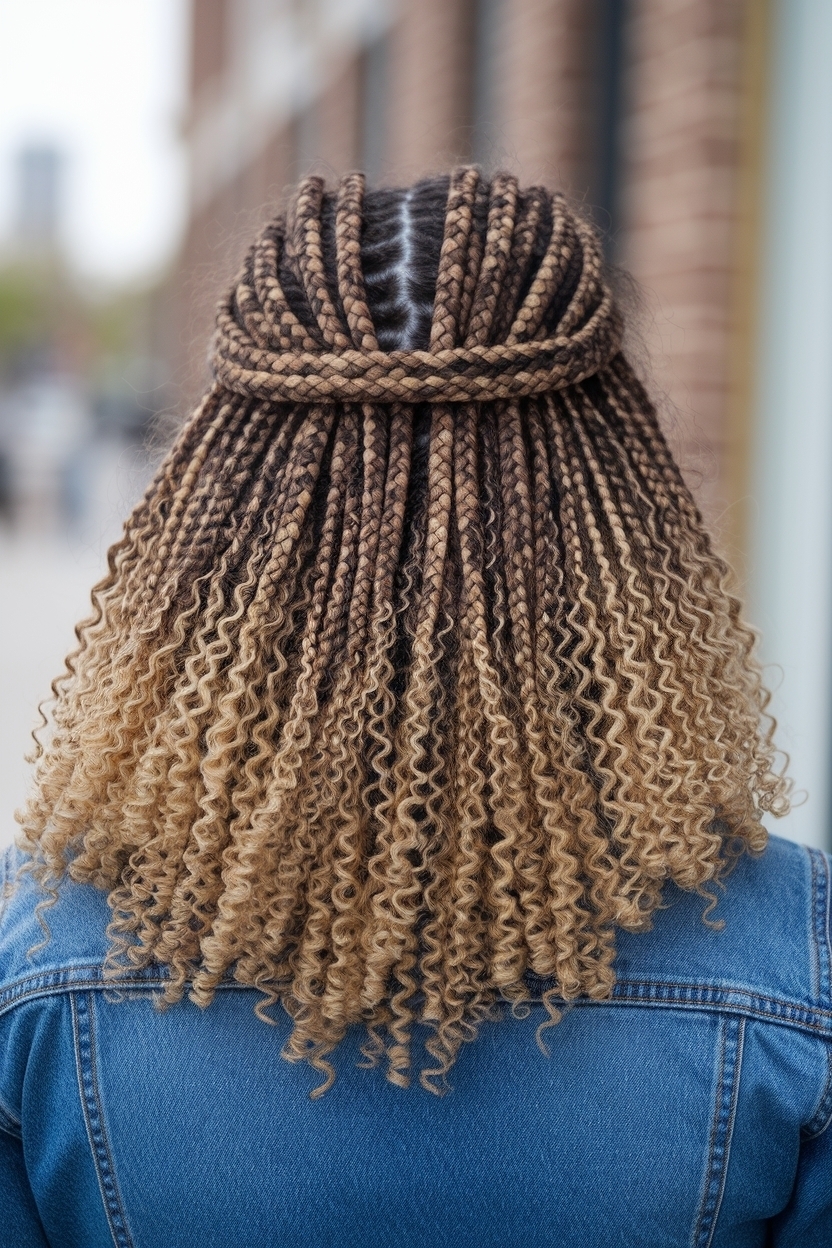 Braids Half Up Half Down Curly Hair: A Stylish Choice outfit idea