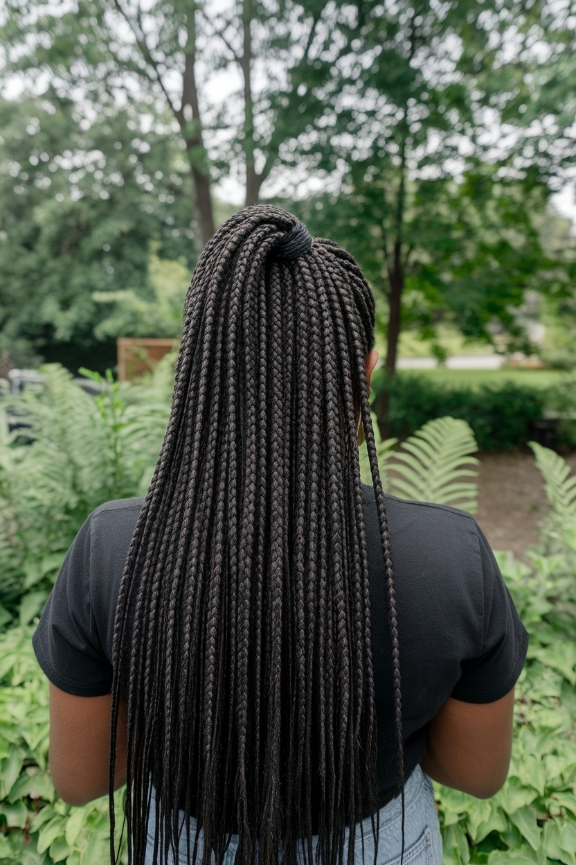 Braids Up Into a Ponytail Black Hair Styles to Try outfit idea