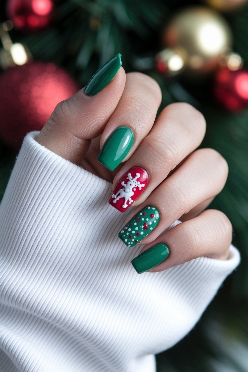 Christmas and New Years Nail Ideas for Festive Cheer outfit idea