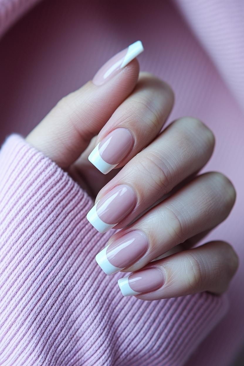Choosing Clear Pink French Tip Nails for a Fresh Look outfit idea
