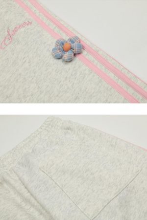 Concert Outfit 3D Flower Stripe Casual Pants