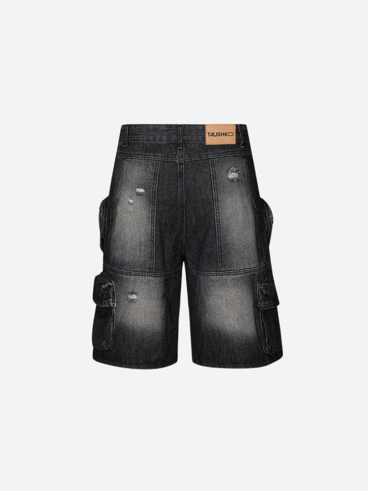 Concert Outfit 3D Multi Pocket Washed Jorts Concert Outfit 3D Multi Pocket Washed Jorts