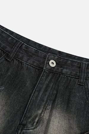 Concert Outfit 3D Multi Pocket Washed Jorts