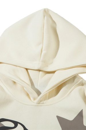 Concert Outfit Abstract Angel Print Pullover Hoodie