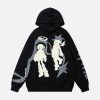 Concert Outfit Abstract Angel Print Pullover Hoodie