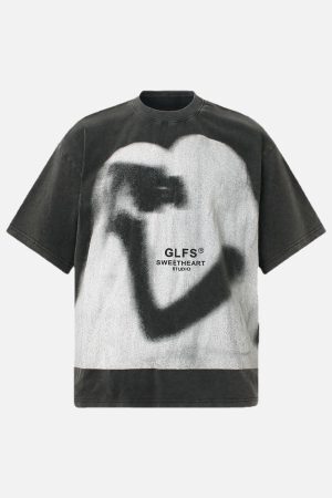 Concert Outfit Abstract “KISS” Graphics T-Shirt