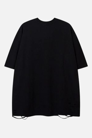 Concert Outfit Abstract Paint Ripped Tee