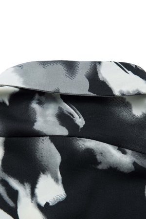 Concert Outfit Abstract Tie-Dye Print Shirt