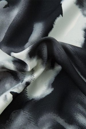 Concert Outfit Abstract Tie-Dye Print Shirt