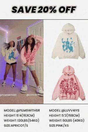 Concert Outfit Abstraction Shadow Print Hoodie