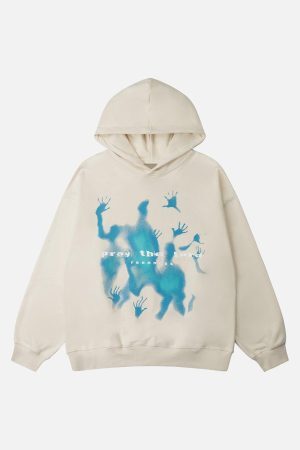 Concert Outfit Abstraction Shadow Print Hoodie