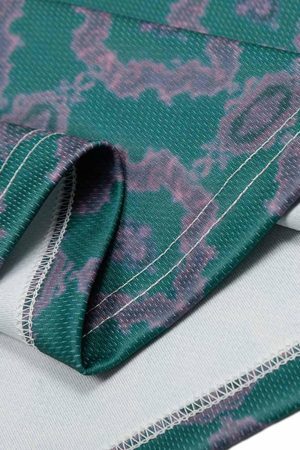 Concert Outfit Always Strive Green Patterned Jersey V-Neck T-Shirt