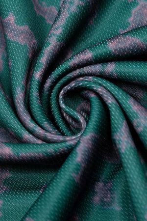 Concert Outfit Always Strive Green Patterned Jersey V-Neck T-Shirt