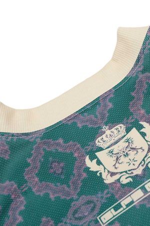 Concert Outfit Always Strive Green Patterned Jersey V-Neck T-Shirt